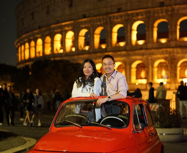 Rome: Night Tour in a Vintage Fiat 500 With Aperol Spritz - Unique Nightlife Experiences