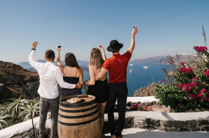 Santorini: Wine Tasting Tour to 3 Wineries With Transfer - Transportation and Participants