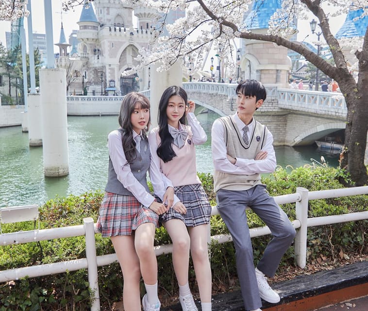 Seoul: Lotte World 1 Day Pass & Korean School Uniform Rental - Uniform Rental Details