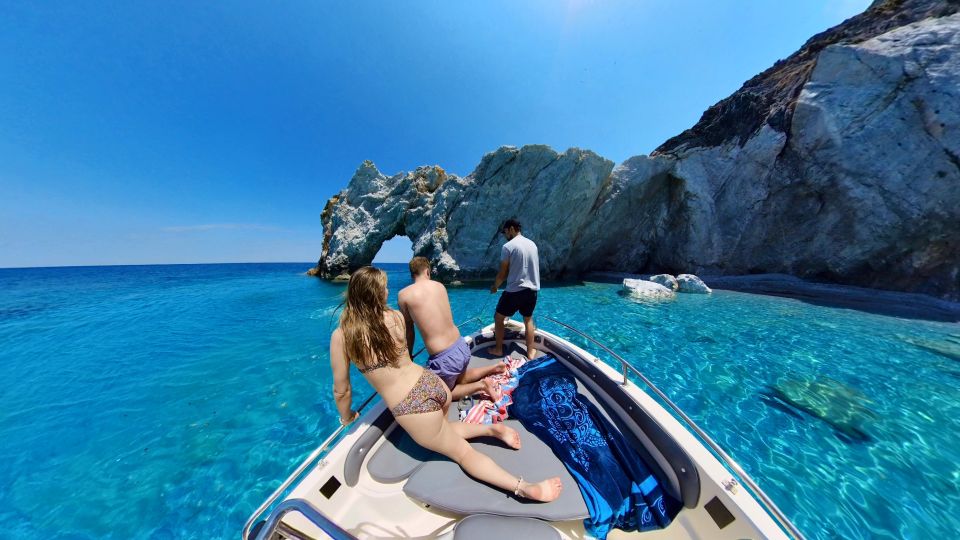 Skiathos: Skopelos Island Private Speed Boat Cruise - Group and Language Support