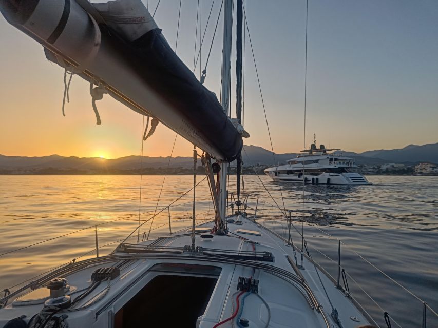 Sunset Sailing in Private Sailboat Puerto Banus Marbella - Onboard Amenities and Inclusions