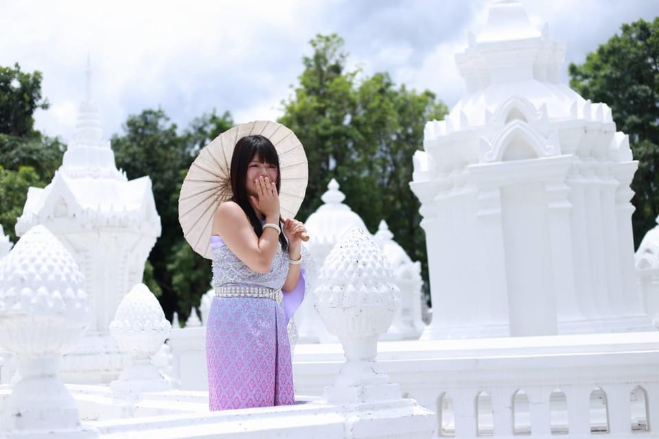 Thai Costume Wearing, Photographer , Driver+Car at 3 Temples - Inclusions and Costs