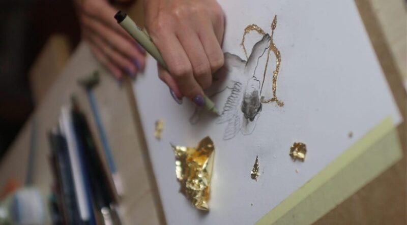 Watercolor Painting With Gold Leaf Workshop - Refreshments Provided