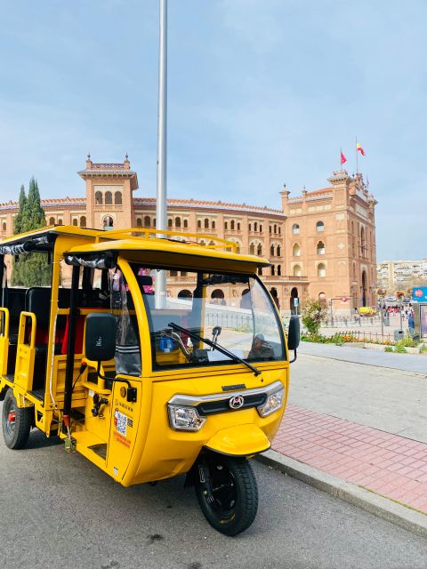 2-Hour Tuk Tuk Tour of the Best of Madrid With Audio Guide - Madrid Sightseeing Highlights