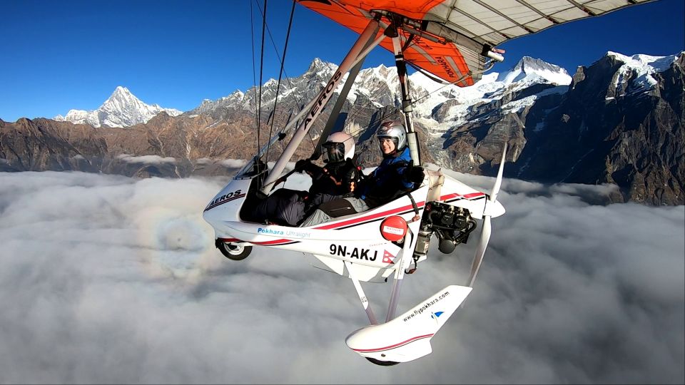 From Pokhara:90 M Ultralight Flight(Covers 20 Days Trek Rute - Photography Opportunities