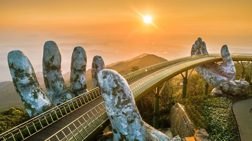 Golden Bridge -Early Morning to Avoid Crowd& Marble Mountain - Inclusions of the Tour