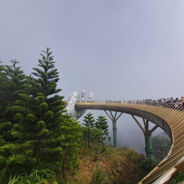 Golden Bridge in Ba Na Hills With Group Tour From Hoi An - Visiting the Golden Bridge