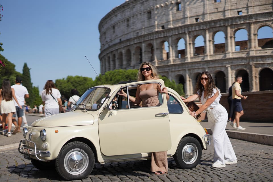 Hello Beautiful: Fiat 500 Vintage Tour in Rome With Aperol Spritz - Languages Available