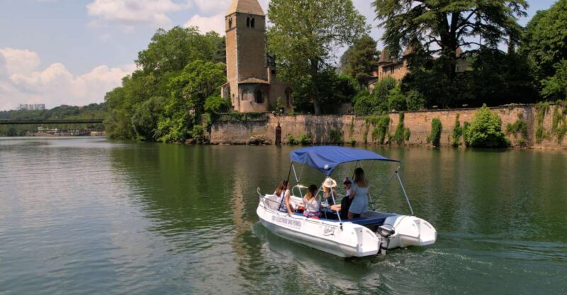 Lyon: From Confluence to Barbe Island in Electric Boat - Exploring Ile Barbe