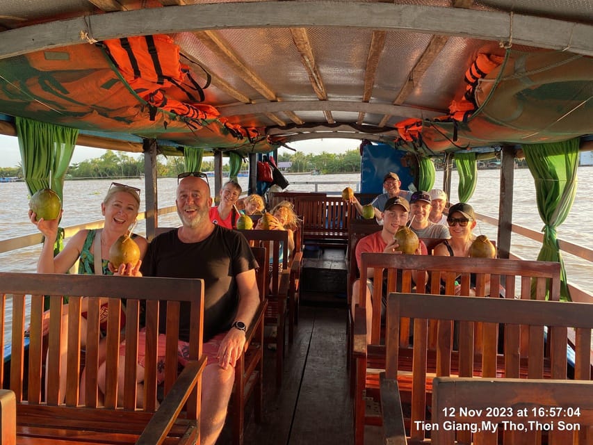 Mekong Delta With Boat and Coconut Workshop - Vinh Trang Pagoda