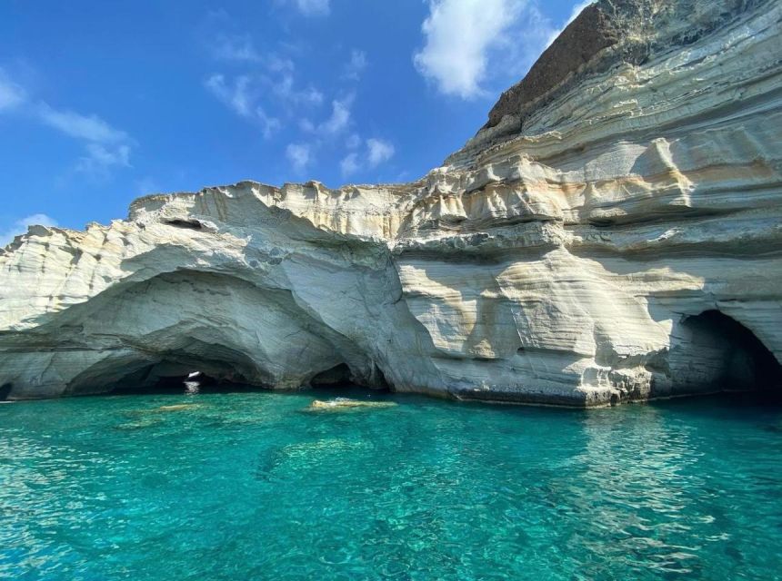 Milos South Side Beaches Cruise From Kipos - Departure and First Stop