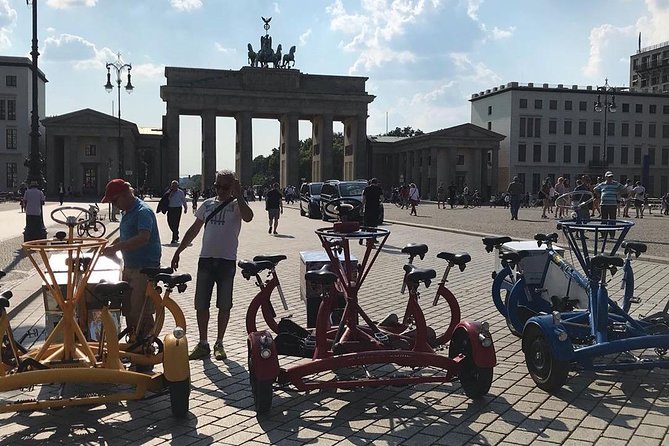 Party and Beer Bike Private Sightseeing Tour Berlin With Pick-Up - Unique Cycling Adventure