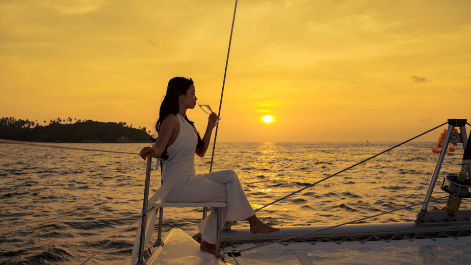 Phuket: Coral Island Catamaran Cruise With Sunset Dinner - Snorkeling and Water Sports