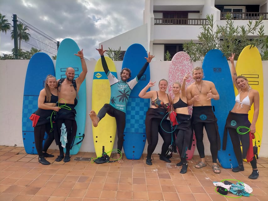 Playa De Las Americas: Surfing Group Lesson With Equipment - Cancellation Policy