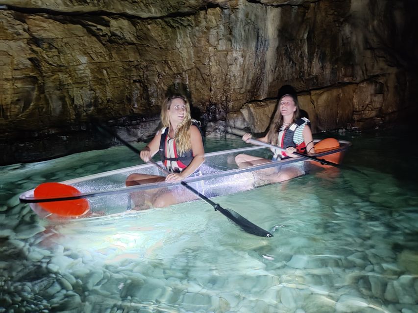 Pula: Blue Cave Illuminated Clear-Bottom Kayak Night Tour - Departure Location and Directions