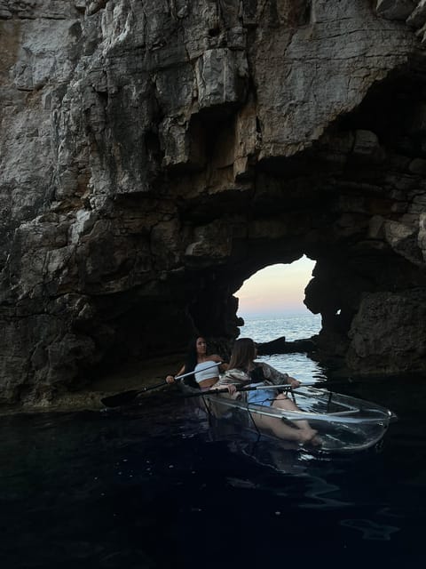 Pula: Sunset/Night Illuminated Transparent Kayak Cave Tour - Availability and Cancellation