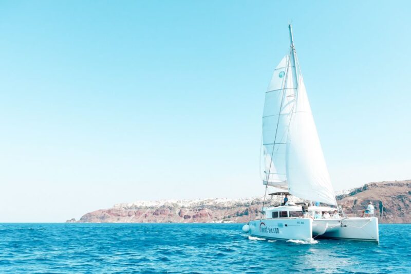 Santorini: Catamaran Tour With BBQ Meal and Unlimited Drinks - Cancellation Policy