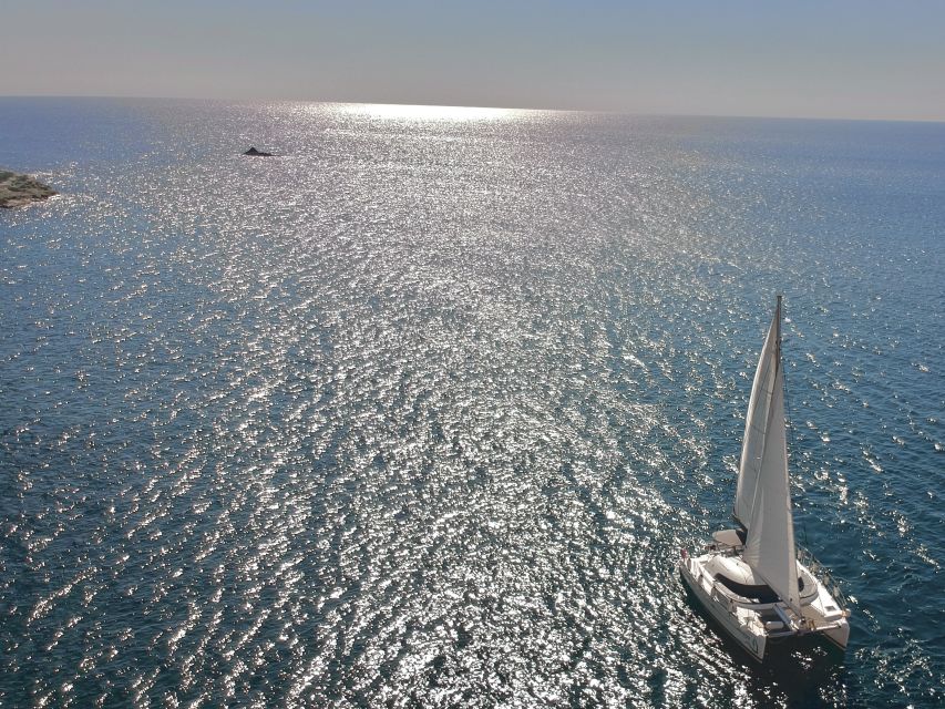 Santorini: Full Day Catamaran Excursion With Food & Drinks - Included Amenities