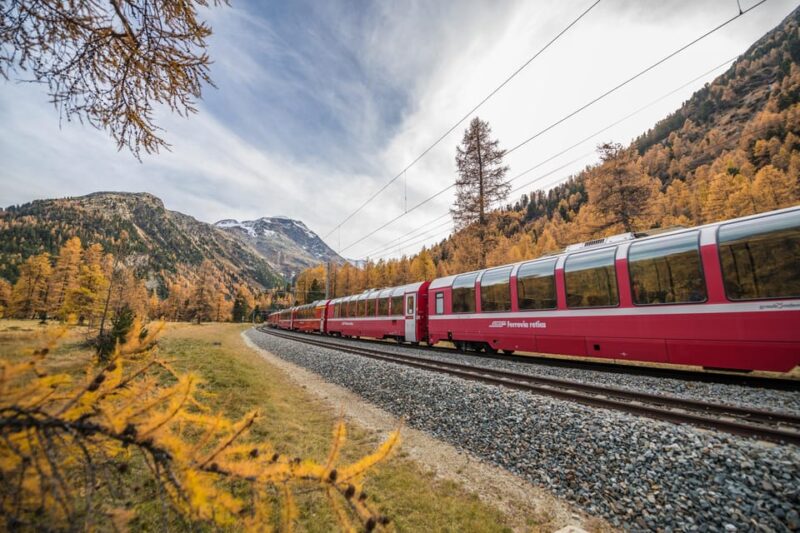 Tirano: Bernina Express Scenic Train To/From St. Moritz - Crossing the Border