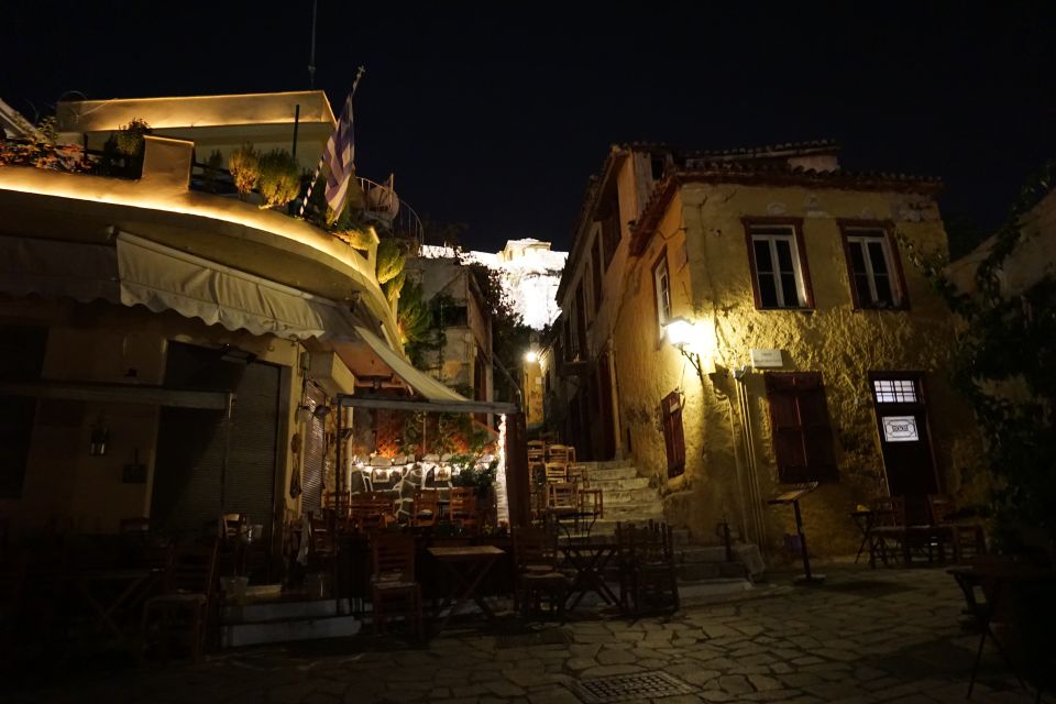 Athens at Night Small-Group Walking Tour With Dinner - Guided Tour