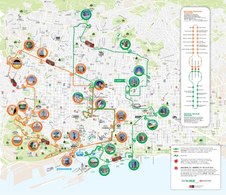 Barcelona: Hop-On Hop-Off Bus With Sailing Cruise - Bus Route Highlights