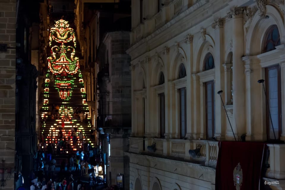 Caltagirone: Street Food and Illuminations of the Steps - Preparing Busi and Oil Lamps