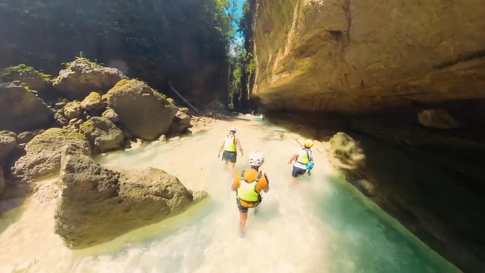 Cebu: Group Tour Kawasan Falls Canyoneering With Ziplining - Beachfront Dining