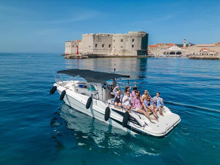 From Cavtat/Dubrovnik: Blue & Green Caves Speedboat Tour - Sipan Island and BOWA Restaurant