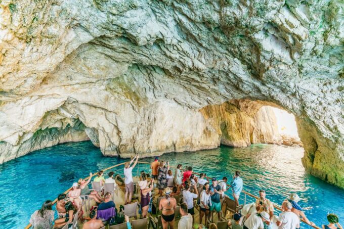 From Corfu Island: Antipaxos & Paxos Blue Caves Boat Cruise - Meeting Points and Departure