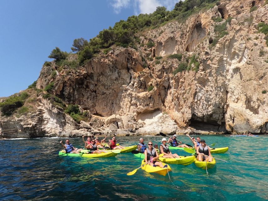 Granadella: Caló, Cova Llop Marí, and Ambolo Kayak Trip - Duration and Languages