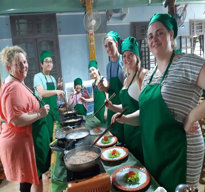 Hoi An: Sunset Eco Cooking Class Market Tour in a Local Home - Bamboo Basket Boat Adventure