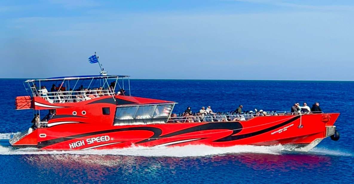 Kiotari, Lardos, Lindos: High Speed Boat Trip to Rhodes Town - Scenic Views and Friendly Crew