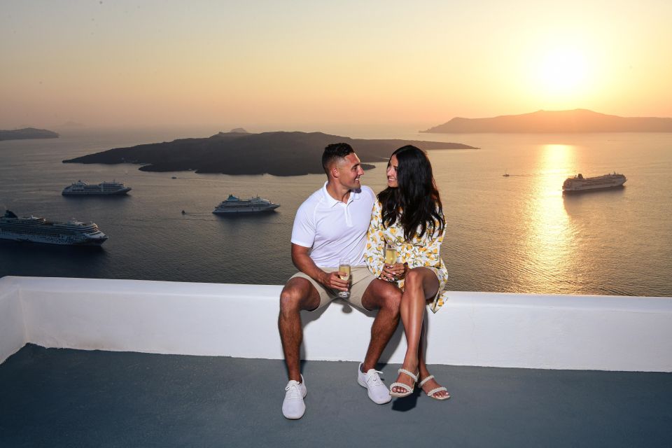 Magical Proposal Photoshoot in Santorini - Language Options