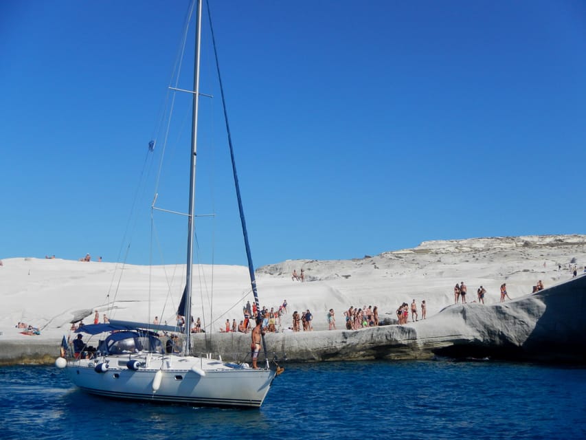 Milos: Kleftiko Semi Private Sailing Cruise With Lunch - Sailing Along the West Coast