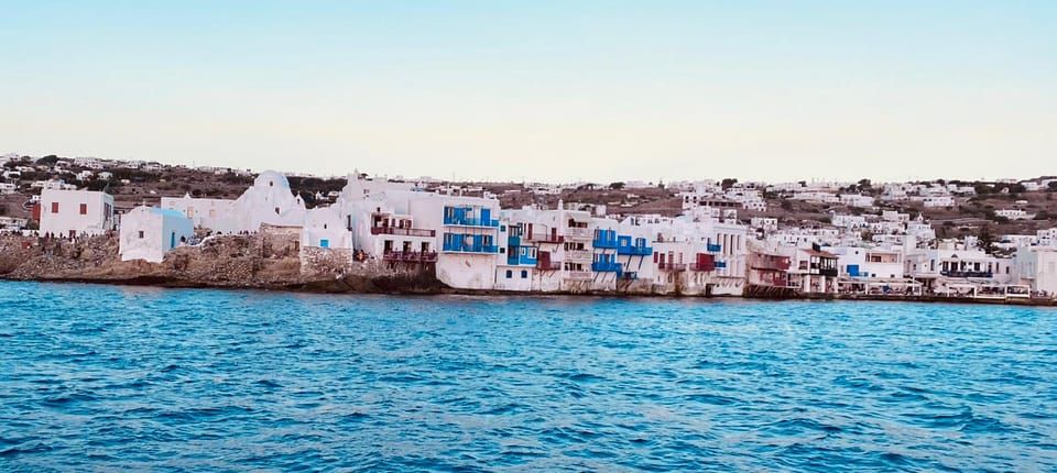 Mykonos: Rhenia Island Sunset Cruise With Transfer and Meal - Scenic Sailing and Sunset