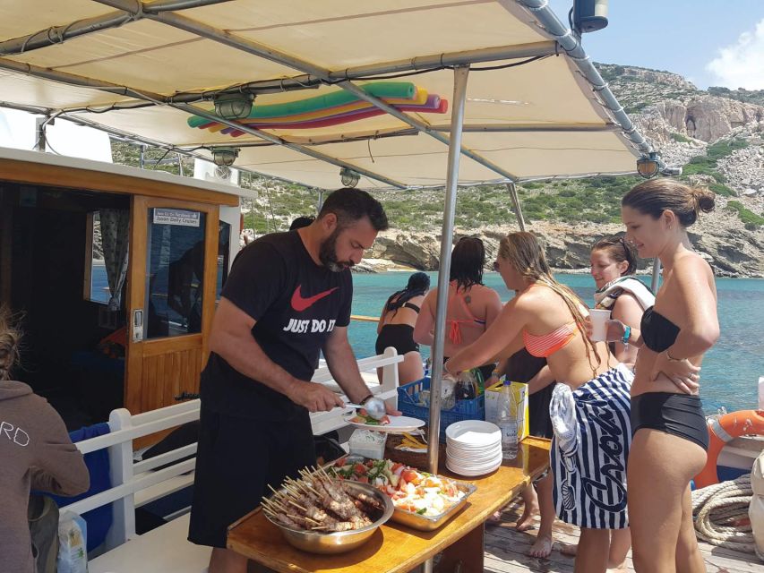 Naxos: Koufonissia and Rina Cave Boat Trip With BBQ - Cuisine and Refreshments