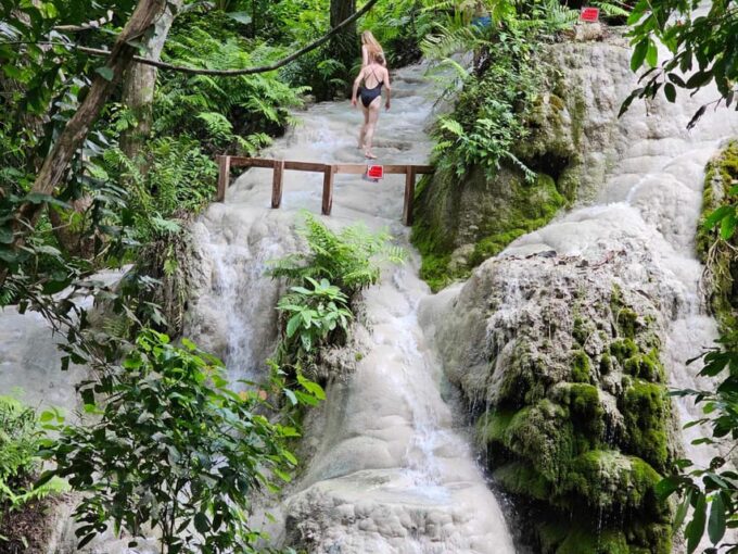 Private : Sticky Waterfall & Secret Temple & Karen Village. - Pickup and Transportation