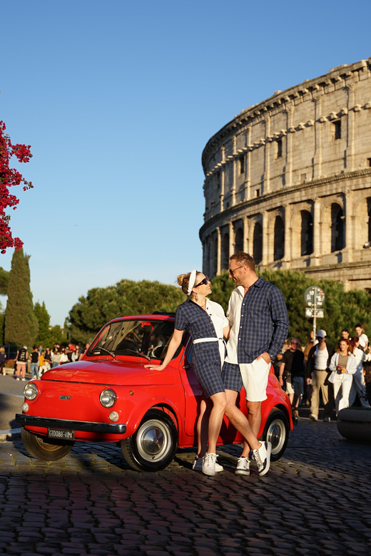 Pro Photoshoot With Most Classic Vintage Fiat500 of Rome - Iconic Locations in Rome