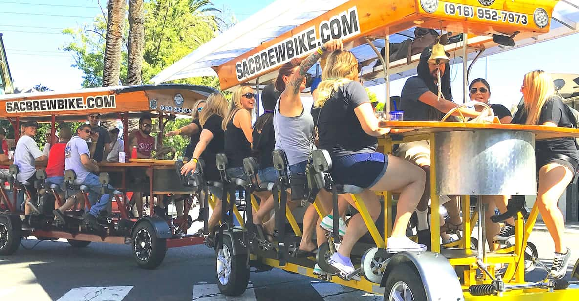 Sacramento: Pedal Bar Tour With 2 Stops - Included in the Tour