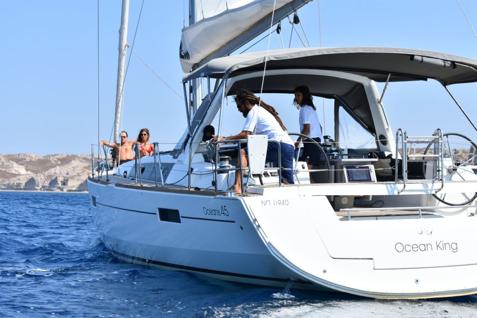 Santorini: Private Caldera Sailing Trip With Open Bar & Meal - Booking Information