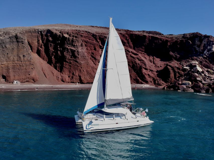 Santorini: Semi-Private Catamaran Cruise With Food & Drinks - Booking and Cancellation Policy