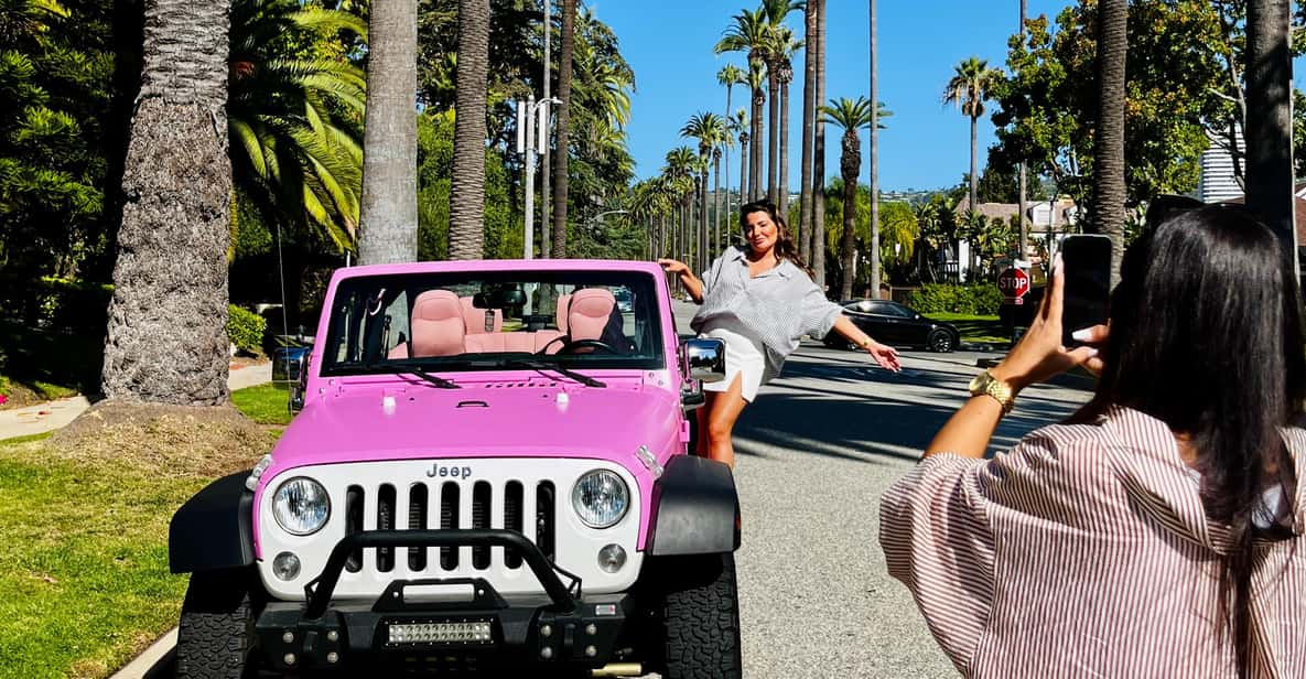 Beverly Hills: Rodeo Drive Open Pink Jeep Private Tour - Customizable Tour Options