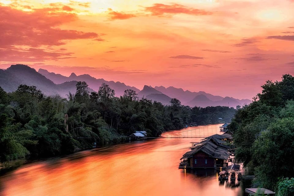 From Bangkok: Kanchanaburi, River Kwai and Erawan Waterfall - Wat Tham Suea (Tiger Cave Temple)