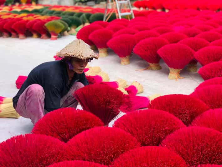 From Hanoi: Incense Village, Conical Hat and HaThai Art Tour - Pickup and Transportation