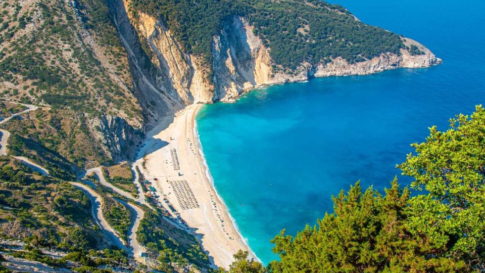 Kefalonia: Island Sightseeing Bus Tour With Hotel Transfer - Myrtos Beach