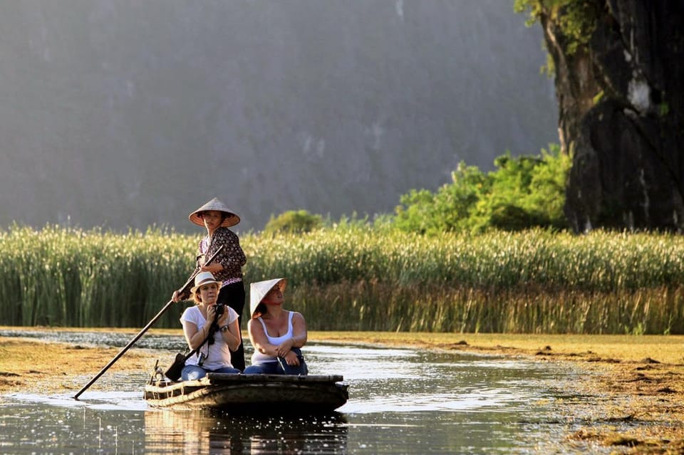 Mua Caves, Van Long Nature Reserve, Hoa Lu Private Day Trip - Biking Through Rural Village