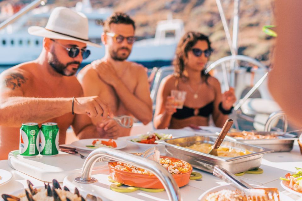 Santorini Caldera: Morning Sailing Cruise With Meal - Meal and Refreshment Details