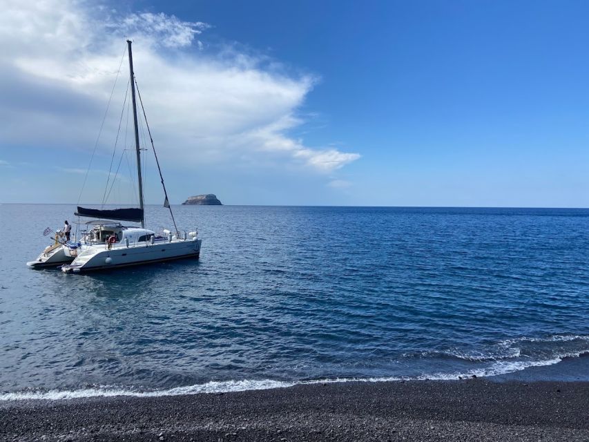 Santorini: Semi-Private Catamaran Cruise With Food & Drinks - Pickup and Transportation