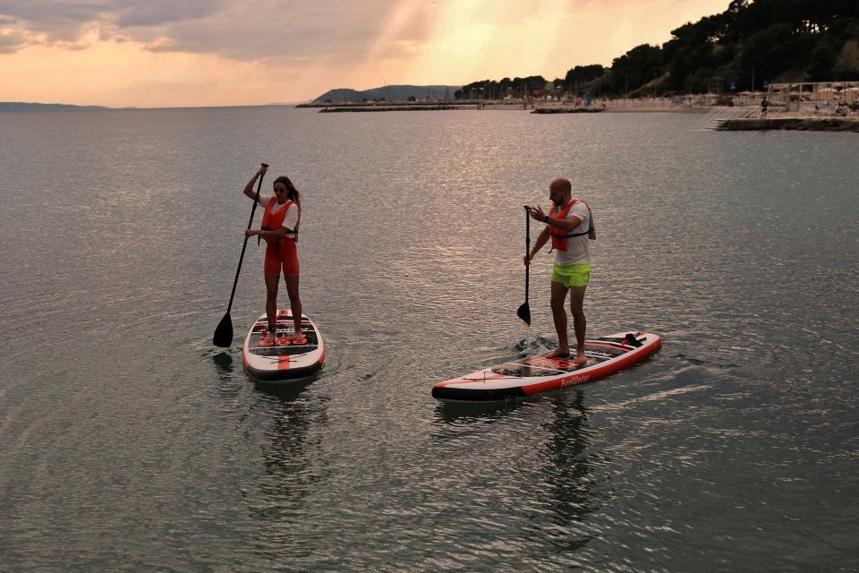 Split: Glow-in-the-dark Sunset Stand-Up Paddle Board Tour - Tour Location and Duration