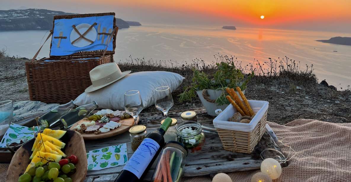 Uncrowded Santorini Sunset PicNic - Inclusions for Your Picnic